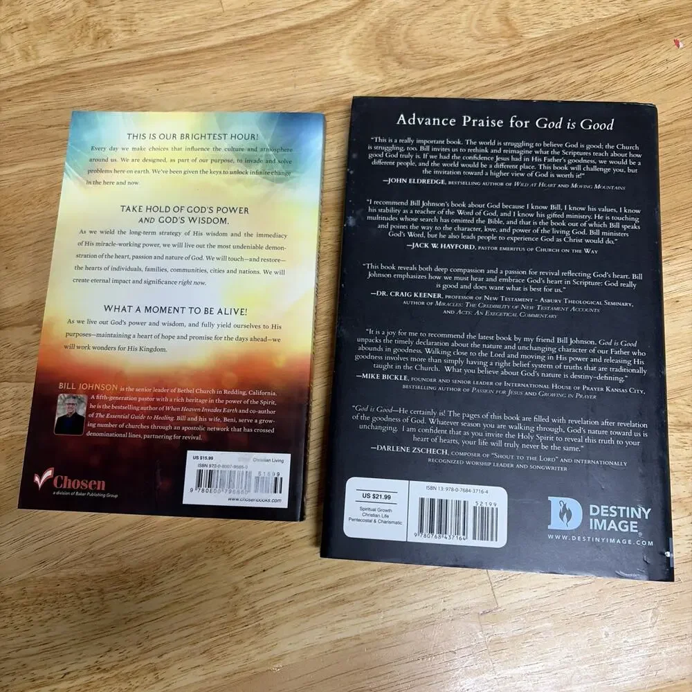2 Bill Johnson Religious Spiritual Books-God Is Good (Hard) & Power Change(Soft)